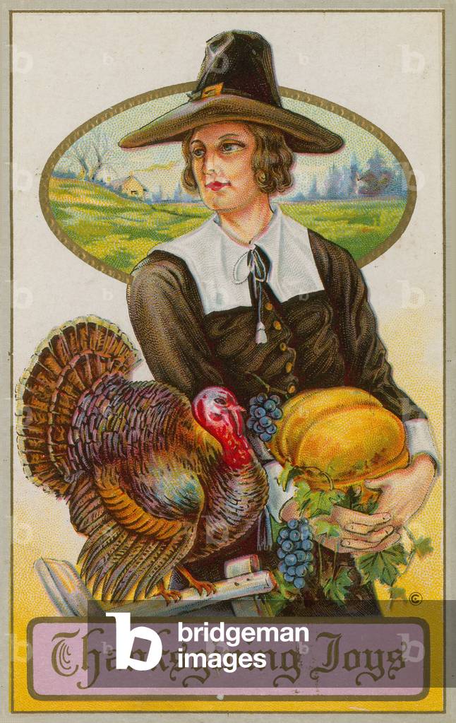 American Thanksgiving Day Card (chromolitho)
