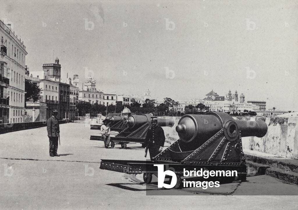 Cadiz: Bateria de San Carlos (b/w photo)