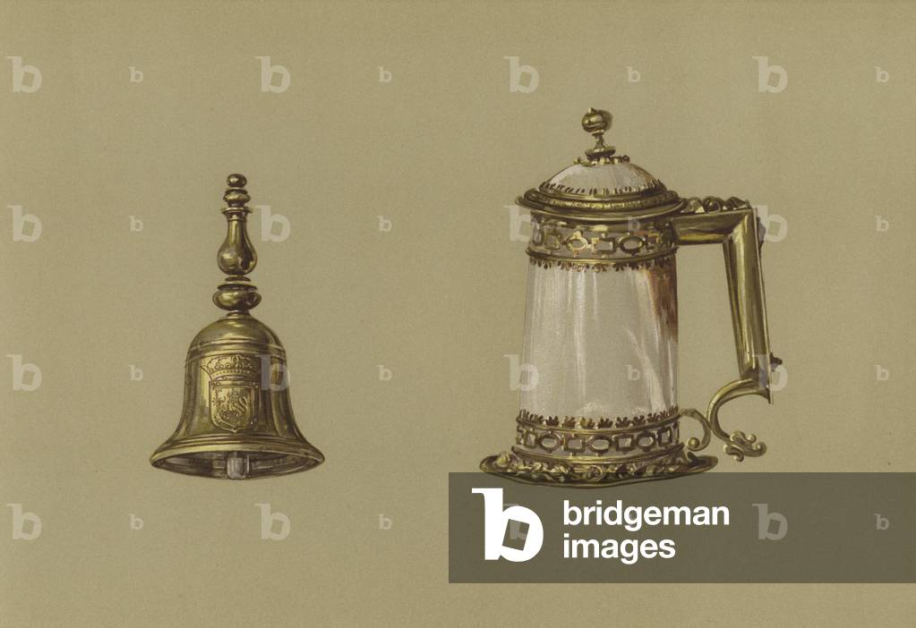 Hand-Bell of Mary Queen of Scots, Covered Tankard of Agate (chromolitho)