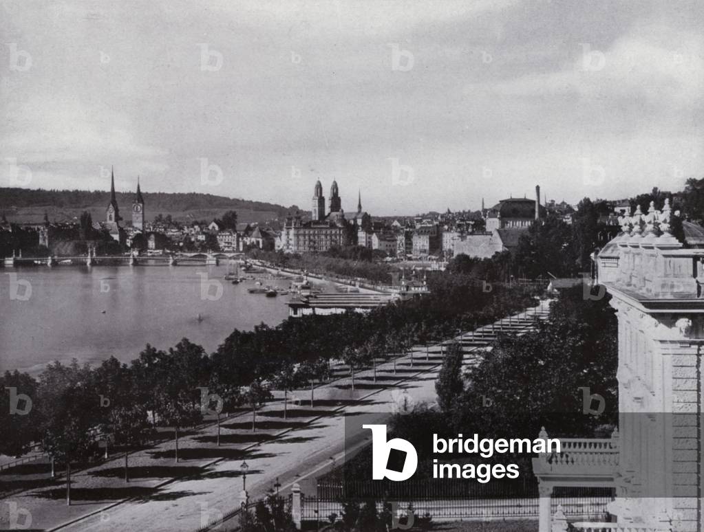 Zurich, Utoquai (b/w photo)