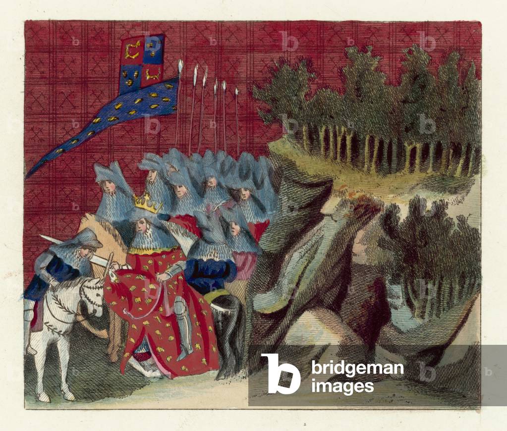 The Knighting of Henry, Son of the Duke Of Lancaster (coloured engraving)
