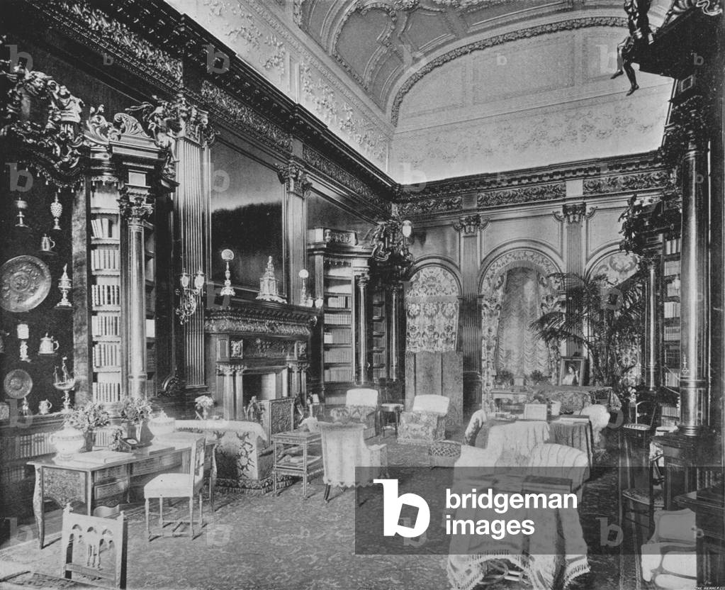 The Morning-Room at Tring (b/w photo)