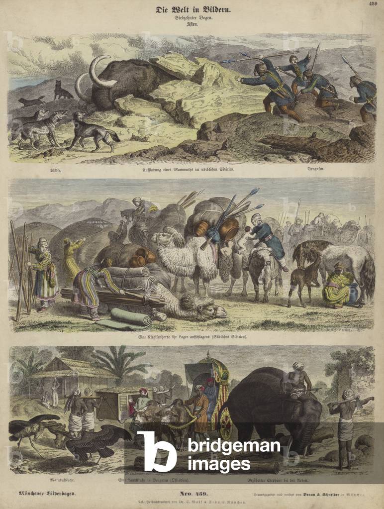 Asia (coloured engraving)