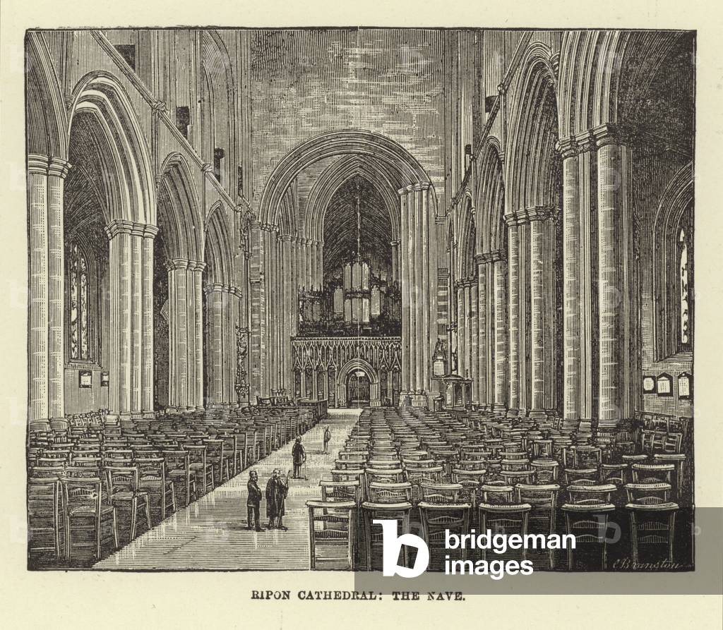 Ripon Cathedral, the Nave (engraving)