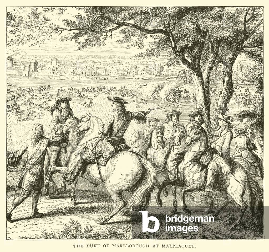 The Duke of Marlborough at Malplaquet (engraving)