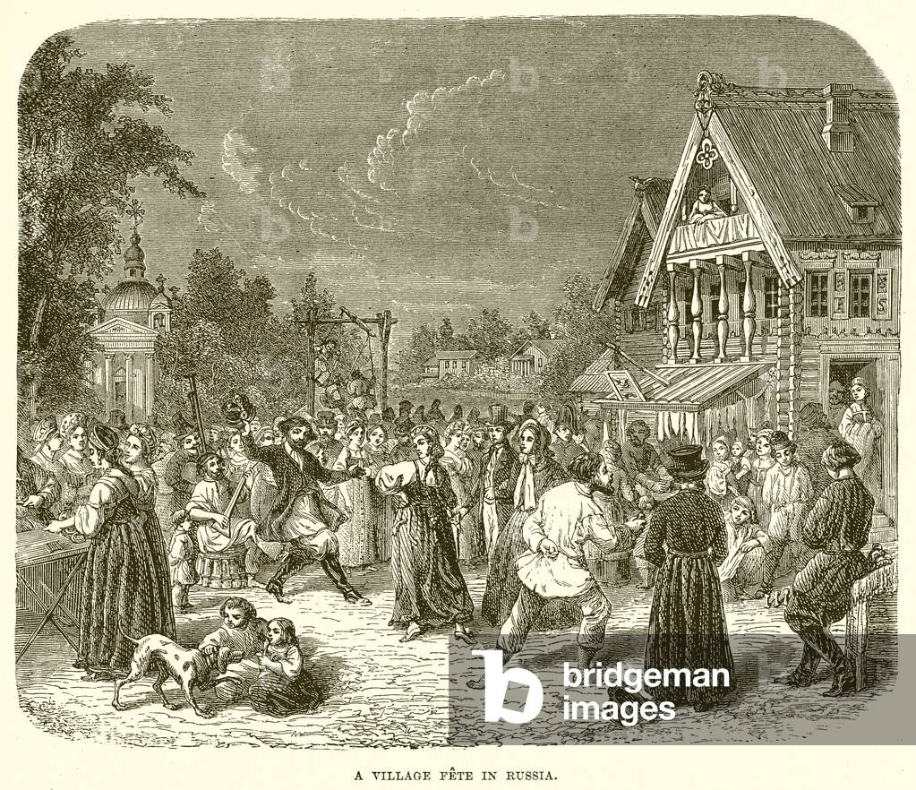 A Village Fete in Russia (engraving)