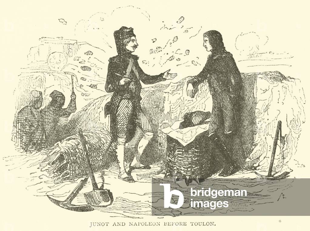 Junot and Napoleon before Toulon (engraving)