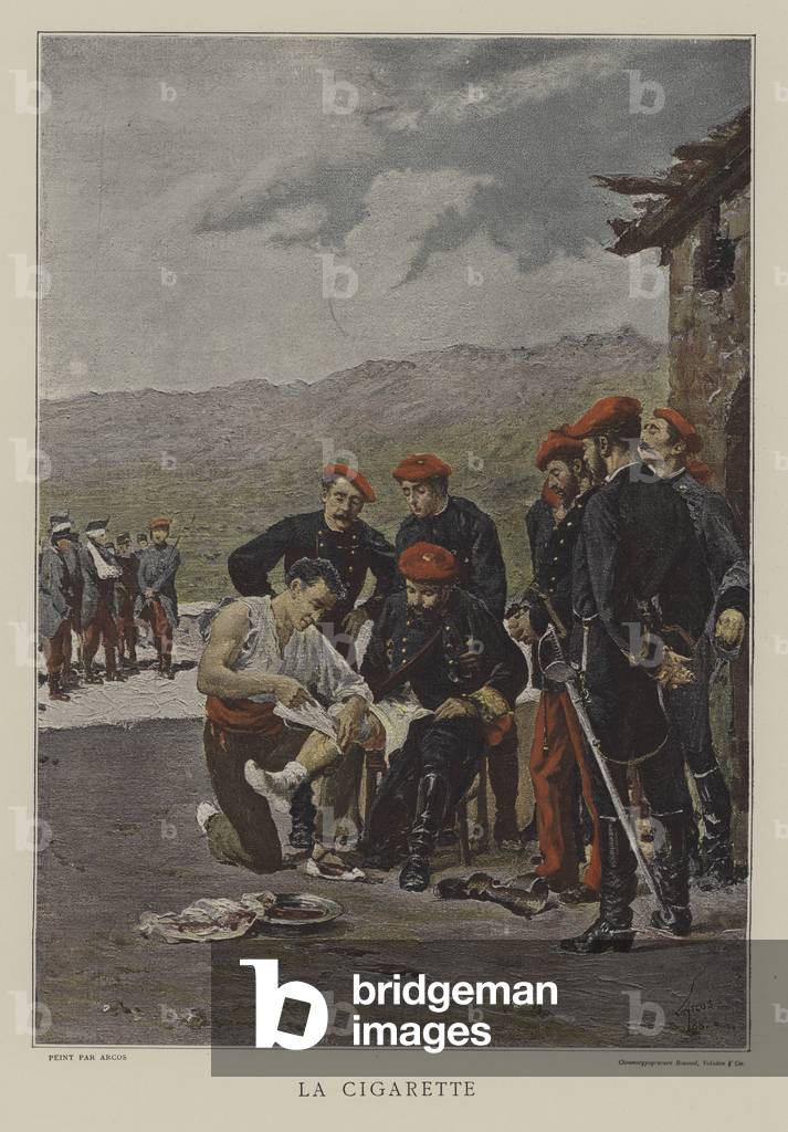 La Cigarette (colour litho)