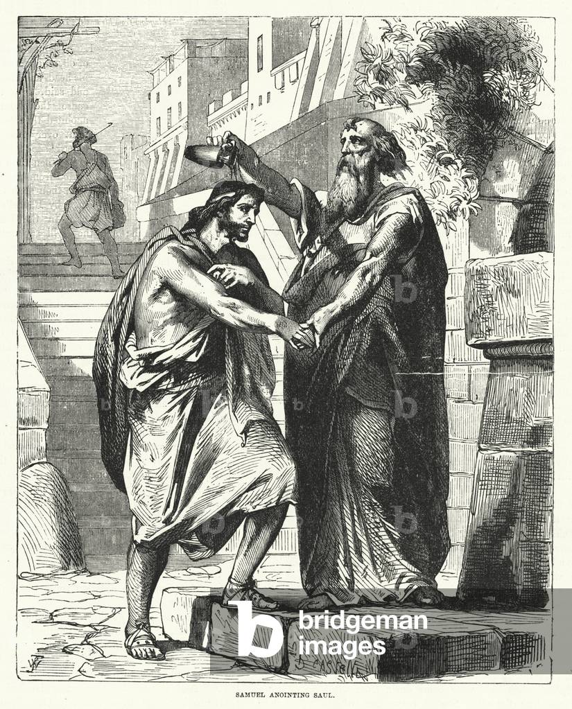 Samuel anointing Saul (engraving)