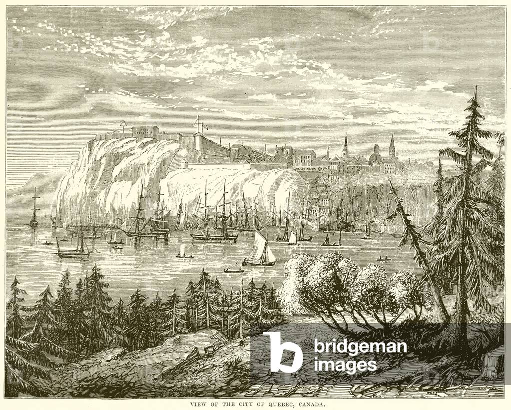 View of the City of Quebec, Canada (engraving)
