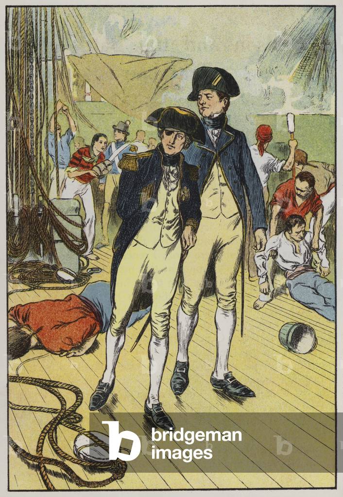 Nelson on his ship the 