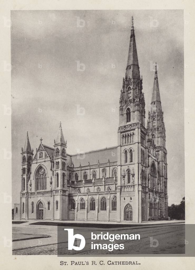 Pittsburgh: St Paul's RC Cathedral (b/w photo)