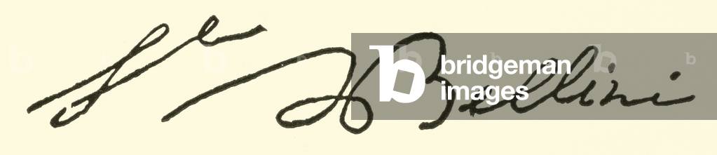 Vincenzo Bellini, 1802-1835, signature (engraving)