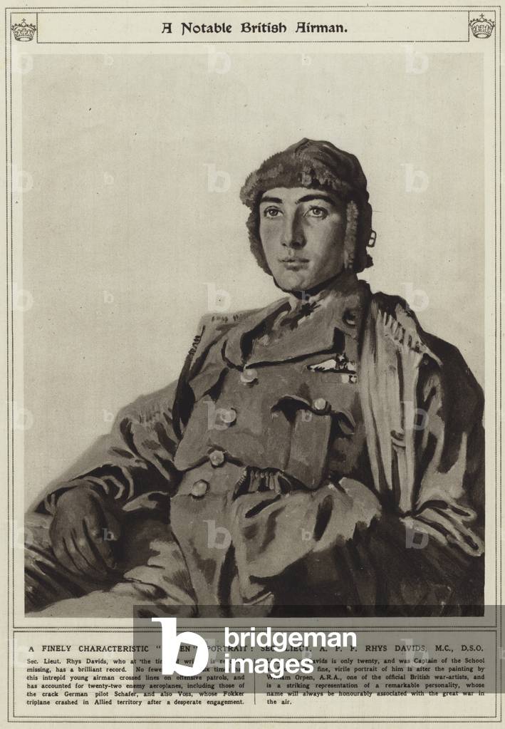 A notable British Airman, a finely characteristic 
