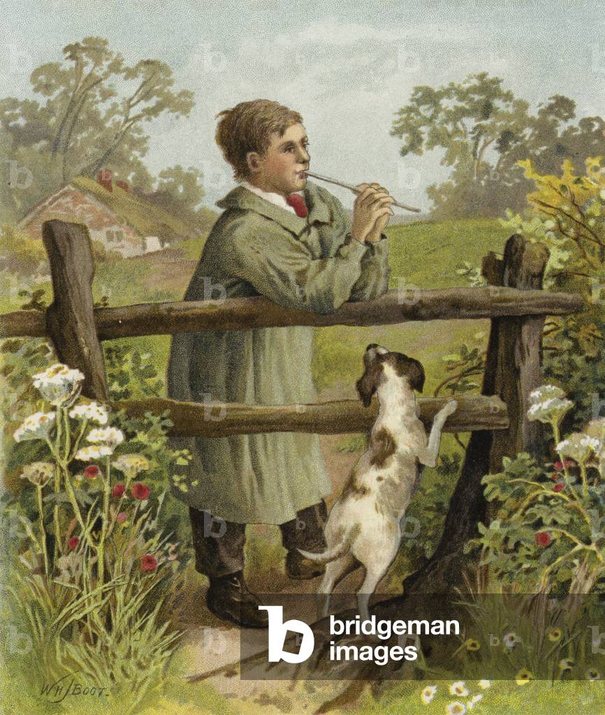 Music hath Charms (colour litho)