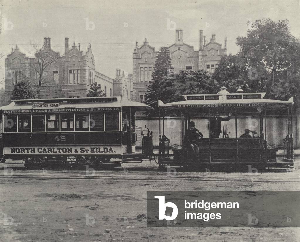 A Melbourne Tramcar (b/w photo)