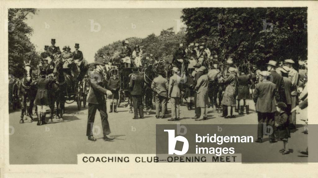 Coaching Club, Opening Meet (b/w photo)