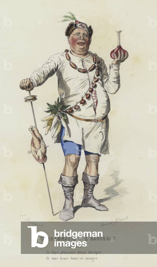 La Condamnacion De Bancquet (coloured engraving)