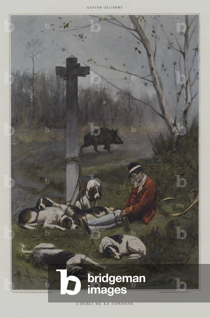 L'Oubli de la Consigne (The Forgetting of the Instructions) (colour litho)