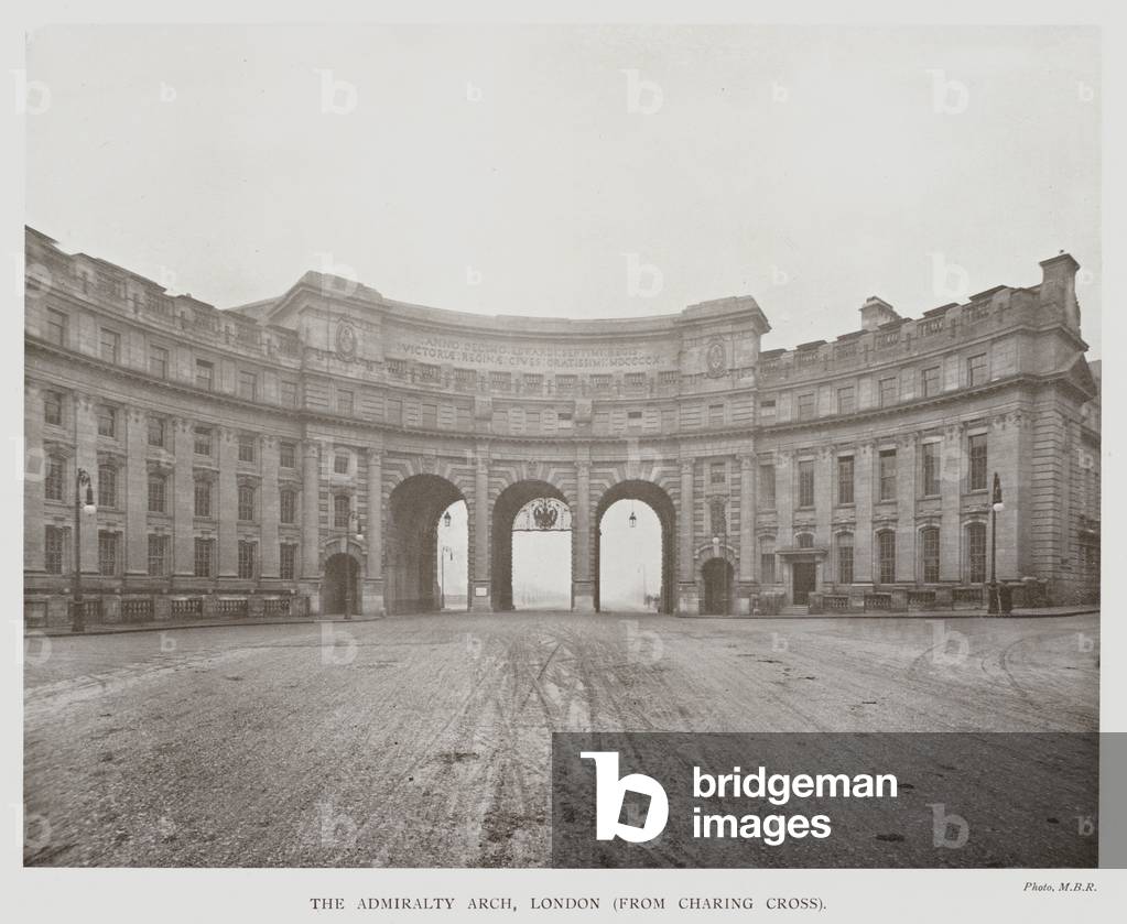 The Admiralty Arch, London, from Charing Cross (b/w photo)
