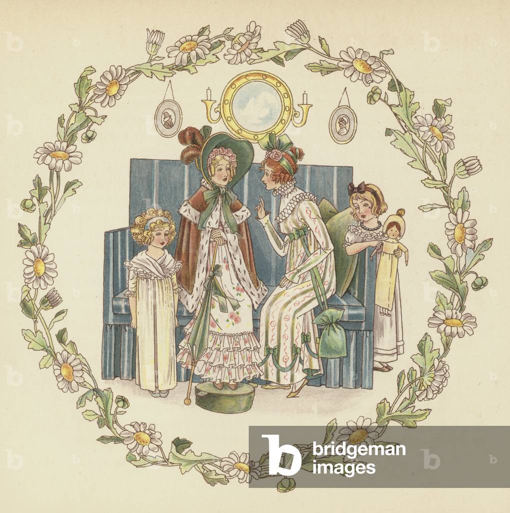 Mrs Leicester's School (colour litho)