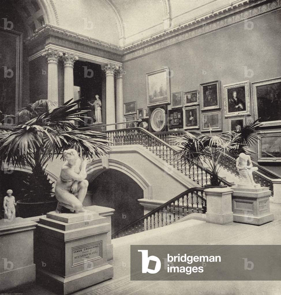 Stairway National Gallery, Dublin (b/w photo)