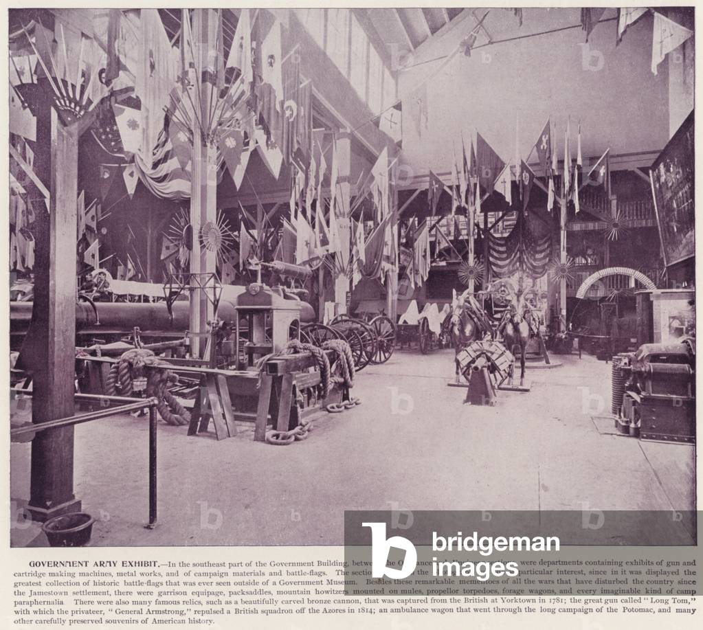 Chicago World's Fair, 1893: Government Army Exhibit (b/w photo)