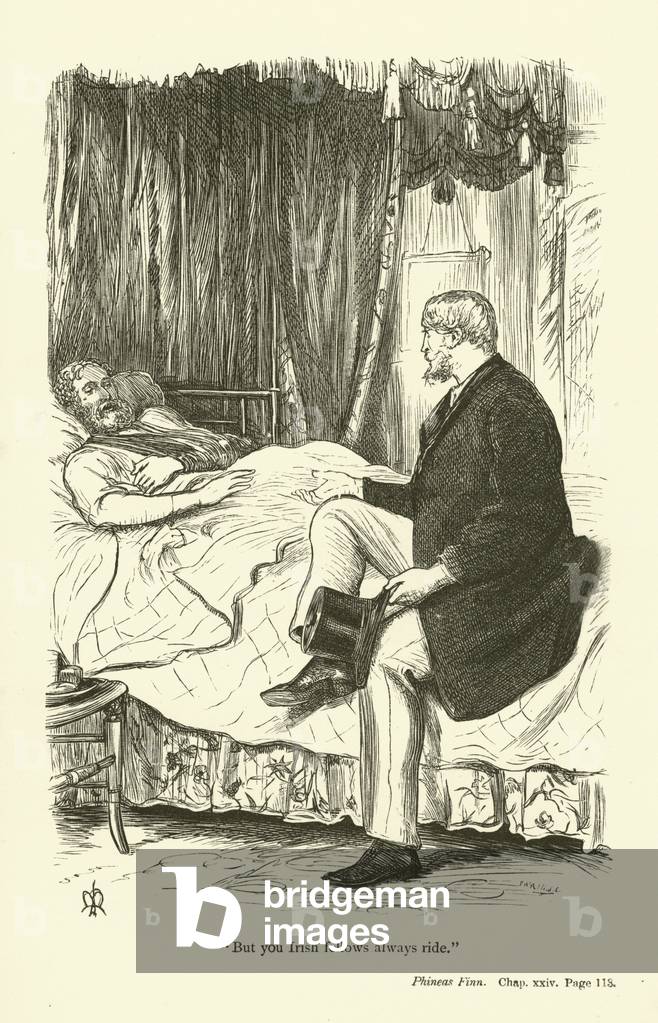 Illustration for Phineas Finn by Anthony Trollope (engraving)