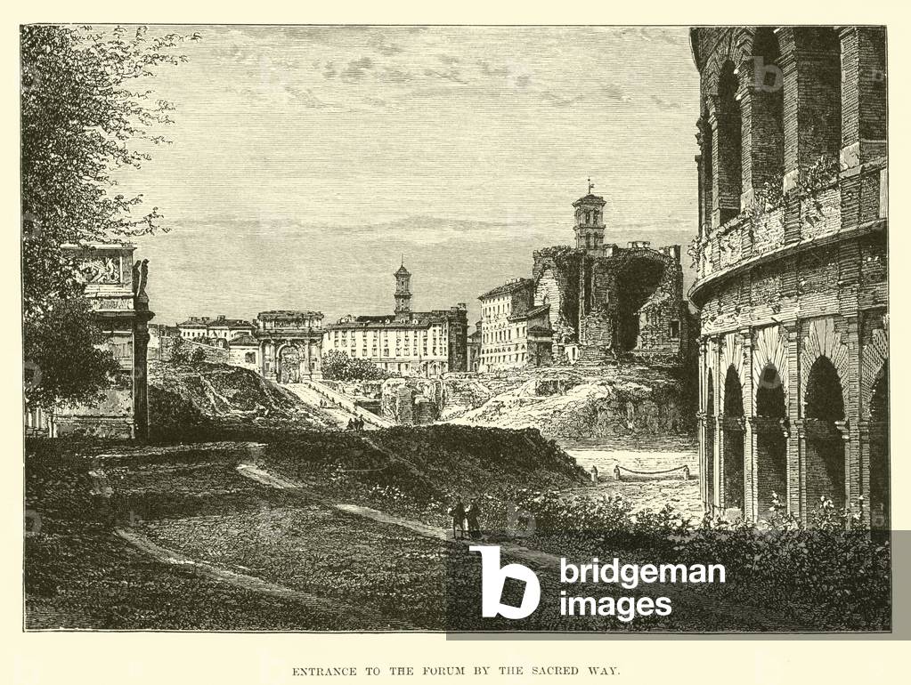Entrance to the Forum by the Sacred Way (engraving)