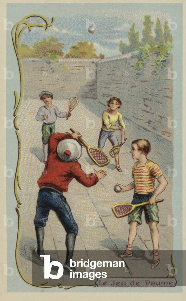 Tennis court (chromolitho)