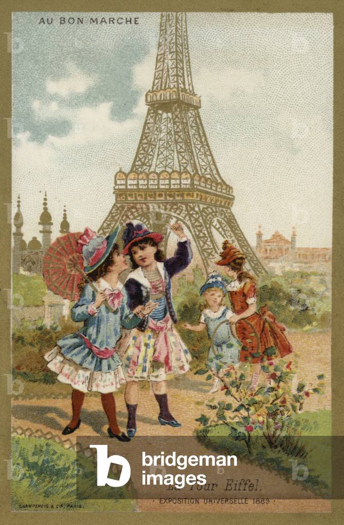 The Eiffel Tower, Exposition Universelle, Paris, 1889 (chromolitho)