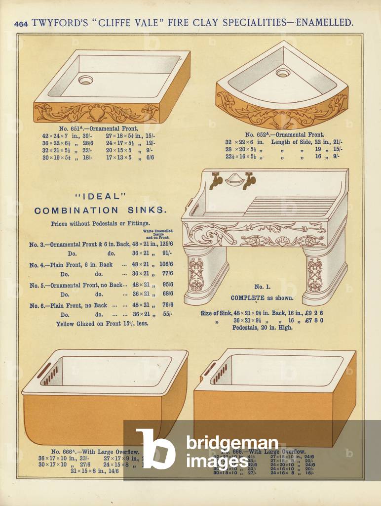 Page from The Architect's, Surveyor's and Engineer's Compendium 1892 (colour litho)