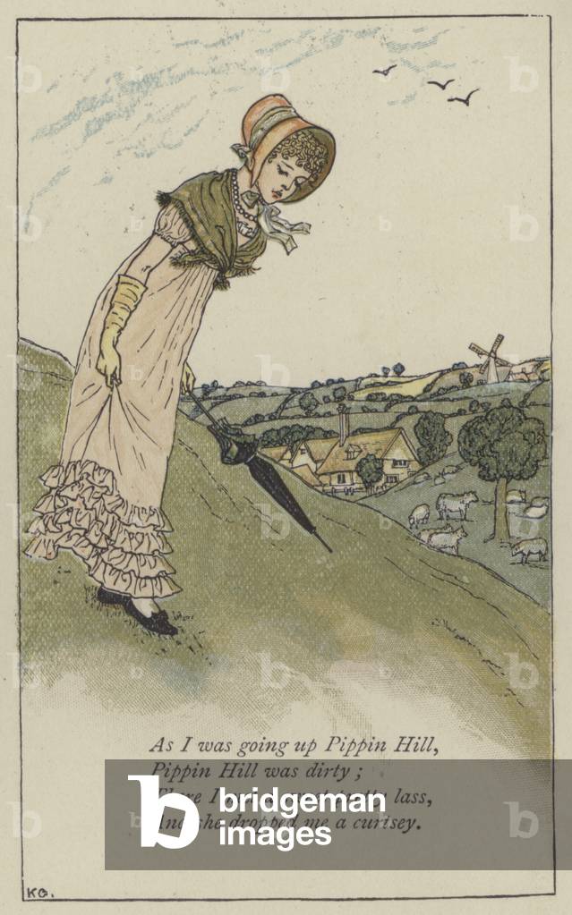 As I was going up Pippin Hill (colour litho)