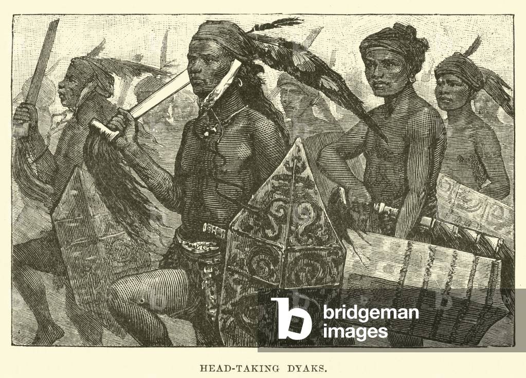 Head-taking Dyaks (engraving)