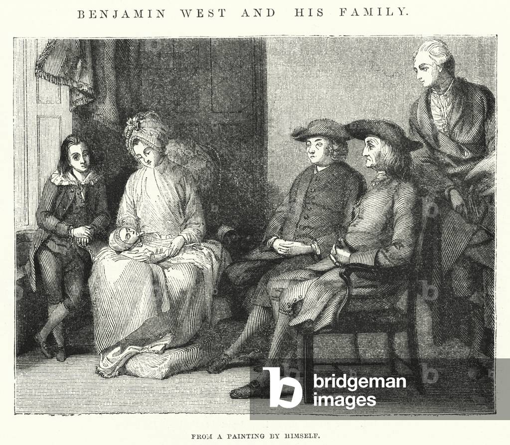Benjamin West and his family (engraving)