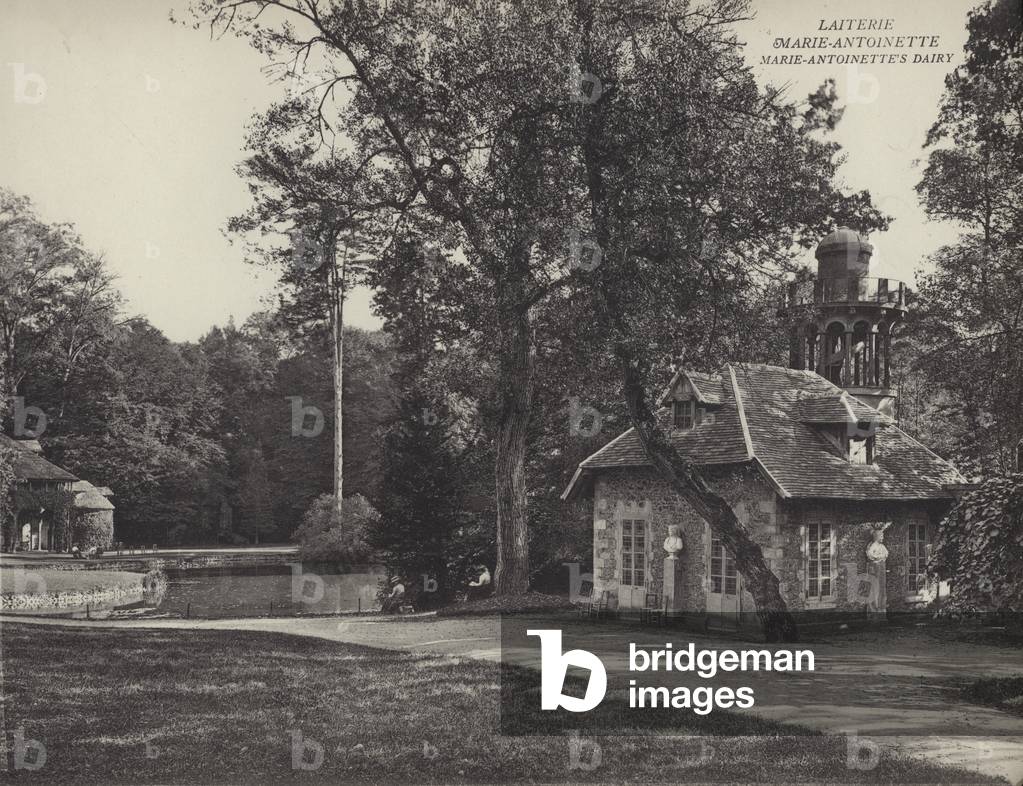 Versailles: Laiterie Marie-Antoinette; Marie-Antoinette's Dairy (b/w photo)