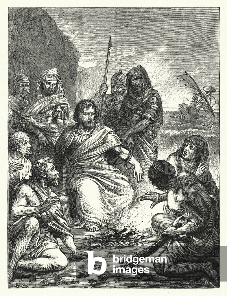 St Paul and the Maltese Viper (engraving)