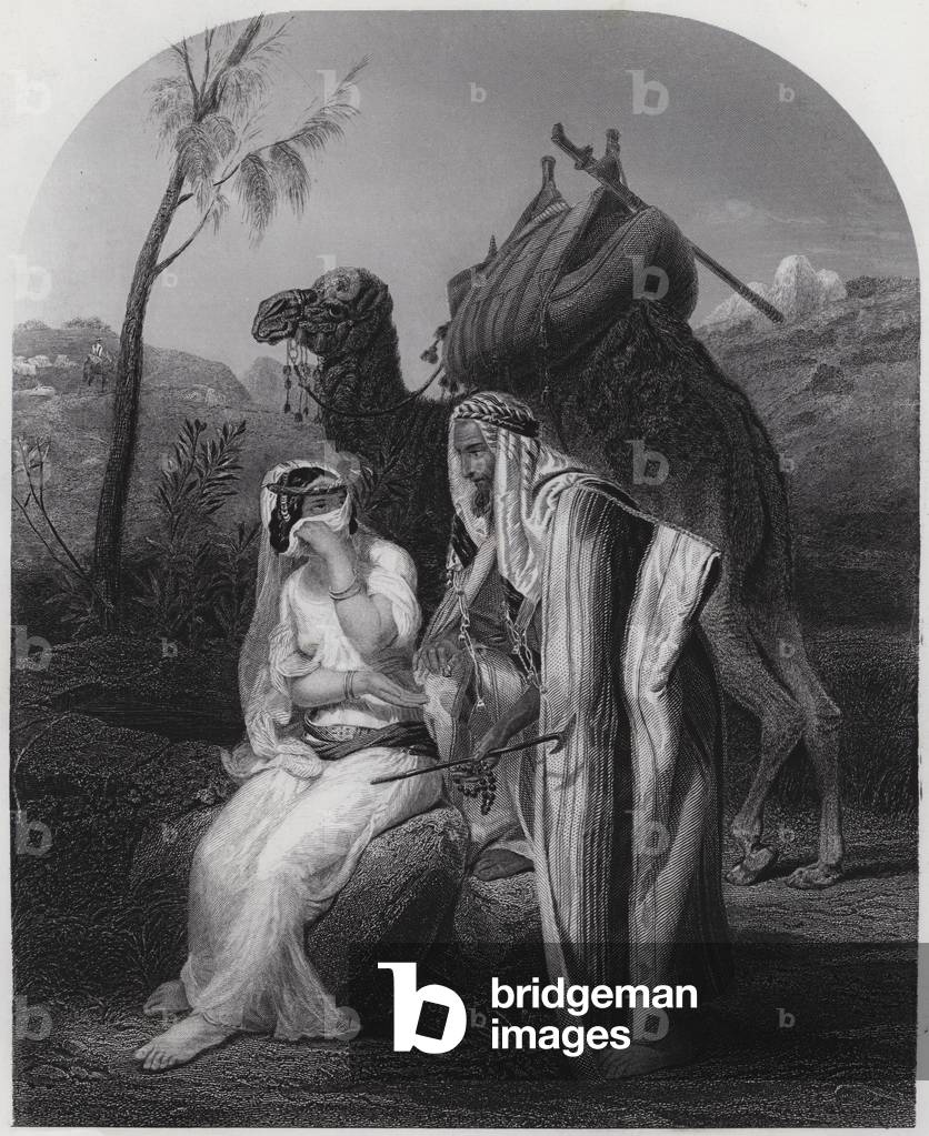 Rebekah receiving Isaac's Presents (engraving)