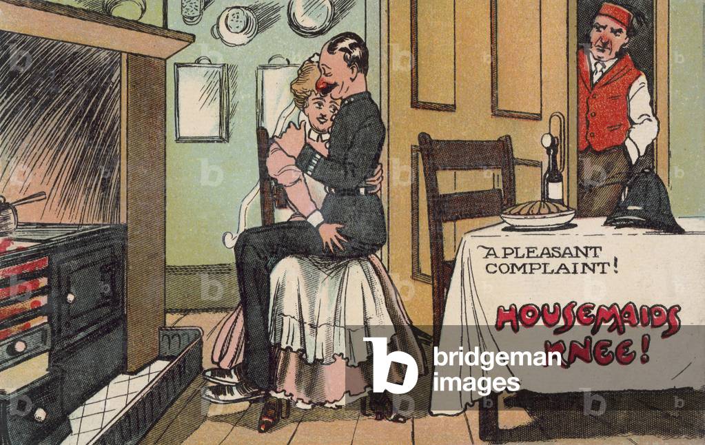 Housemaid's knee (colour litho)