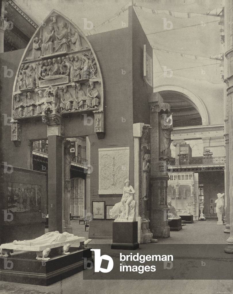 Famous Sculpture from Cathedral of Notre Dame (b/w photo)