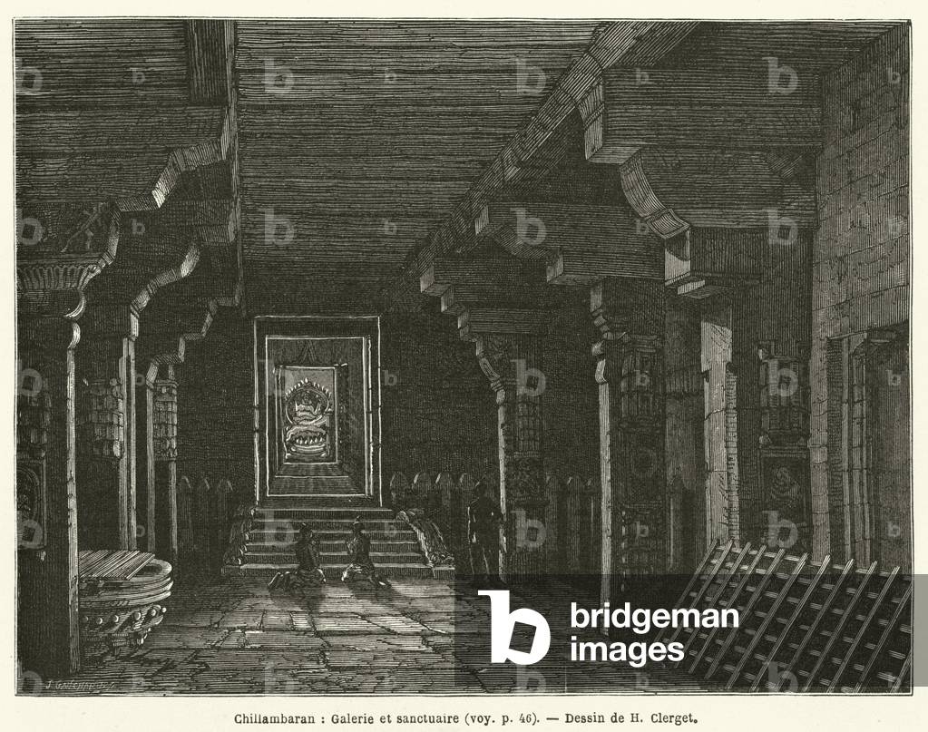 Chillambaran, Galerie et sanctuaire (engraving)