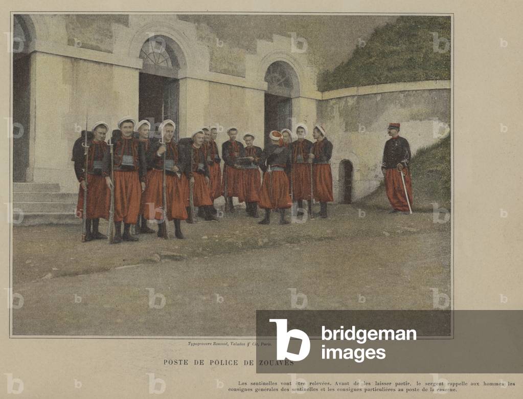 Poste de Police de Zouaves (coloured photo)