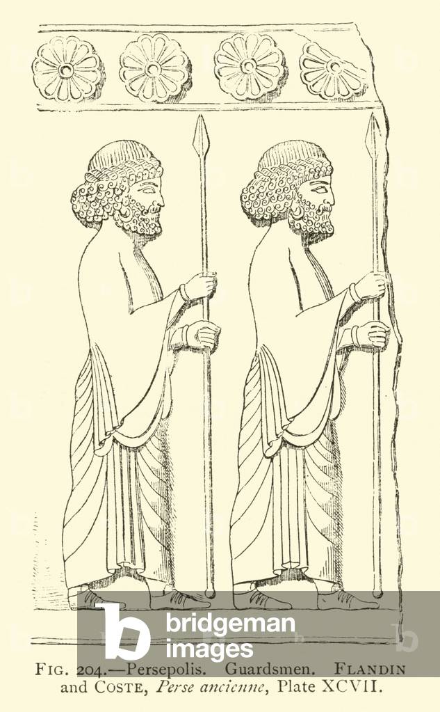 Persepolis, Guardsmen (engraving)