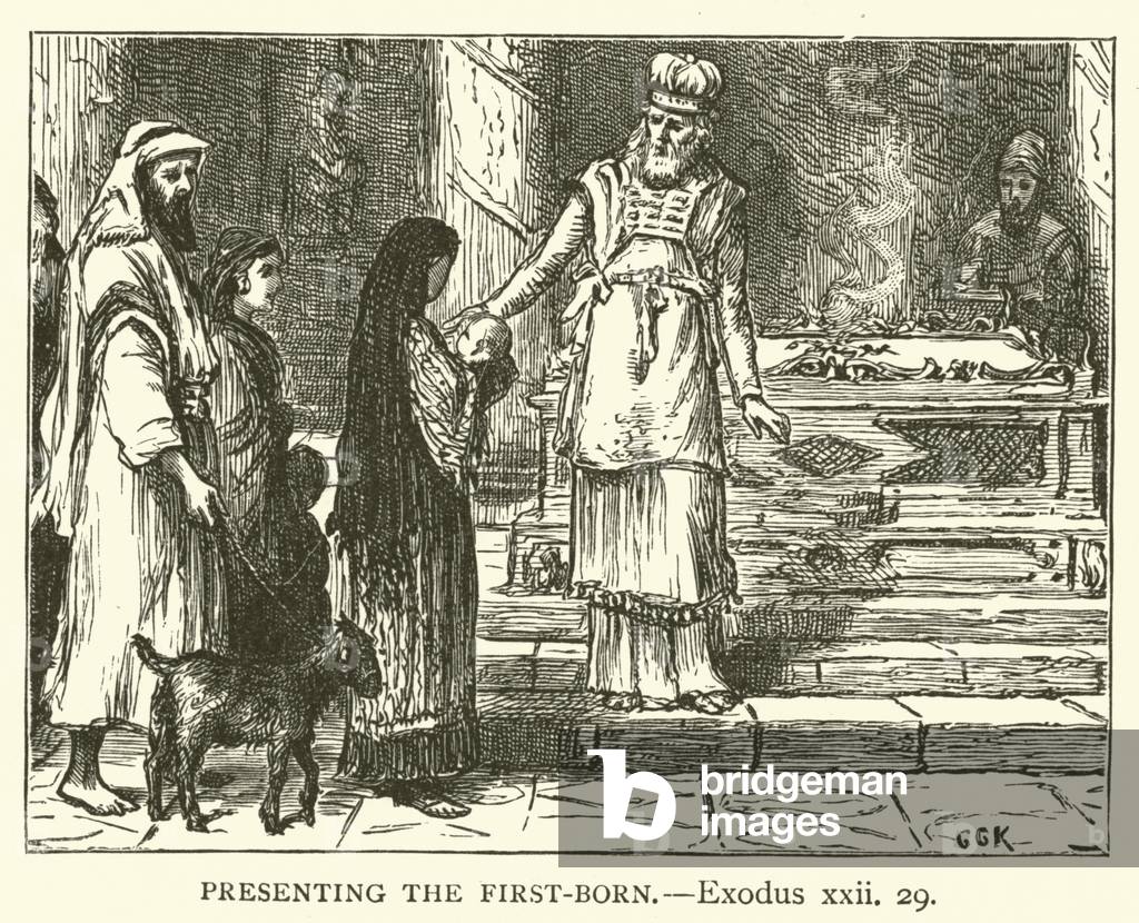 Presenting the First-Born, Exodus, xxii, 29 (engraving)