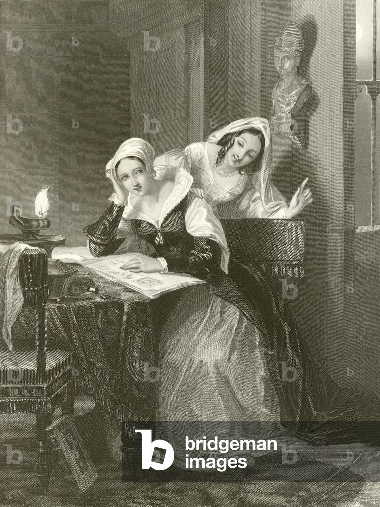 The fair maids of Einerslie (engraving)