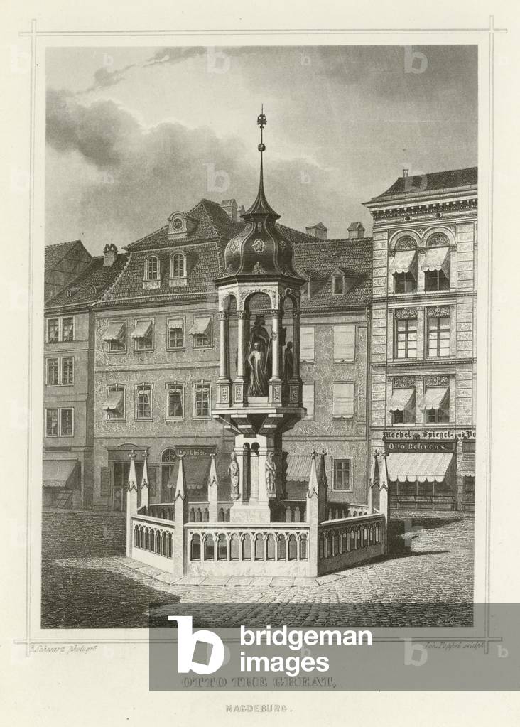 Otto the Great, Magdeburg (engraving)