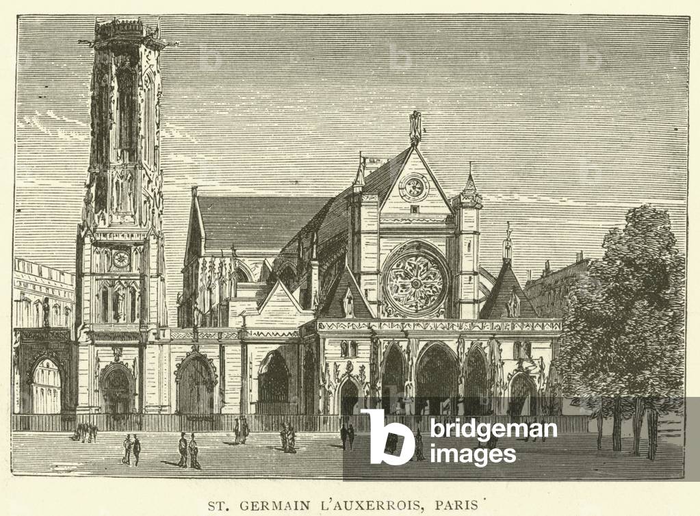 St Germain l'Auxerrois, Paris (engraving)