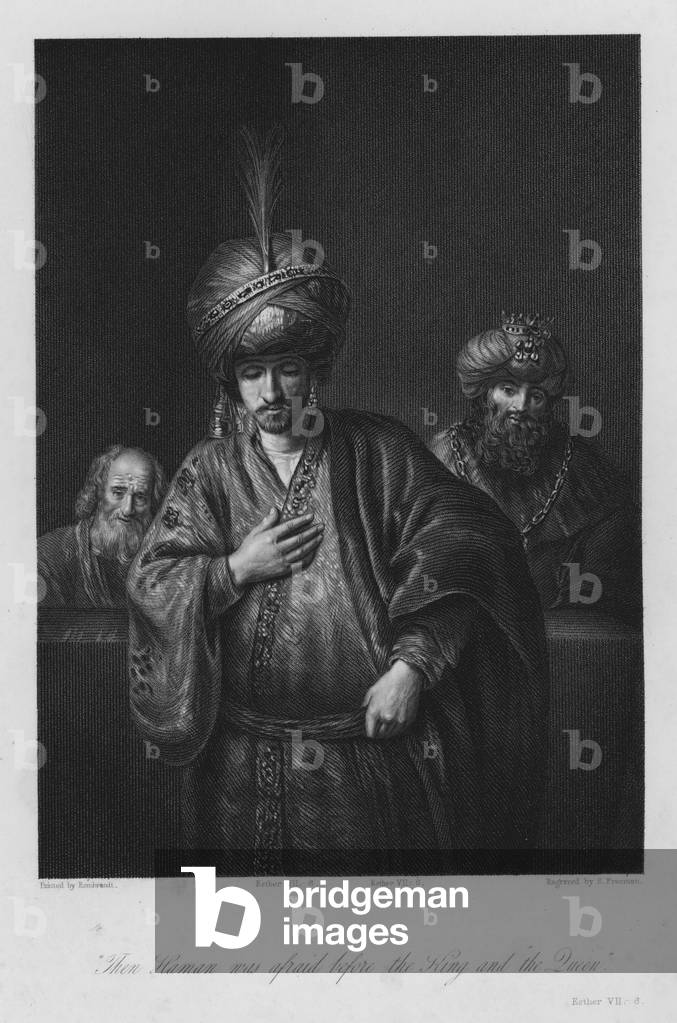 Haman's Condemnation, Esther VII, 6 (engraving)