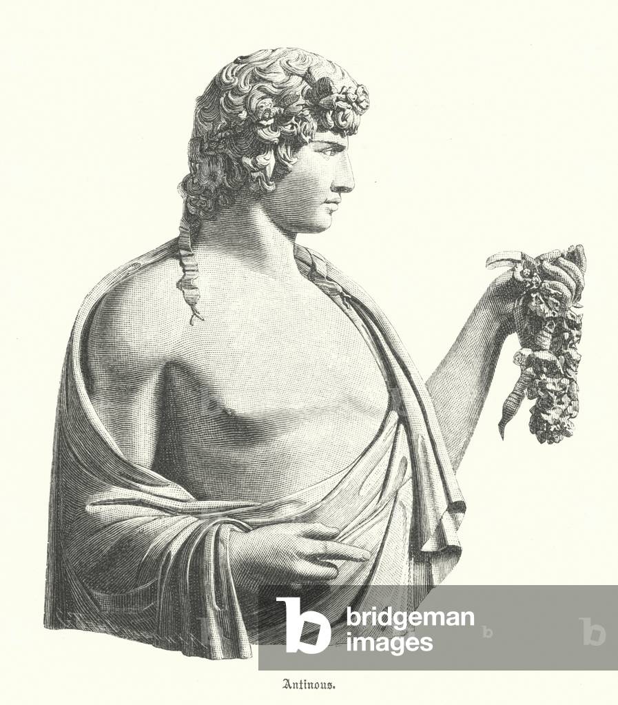 Antinous, Greek youth and favourite, or lover, of the Roman Emperor Hadrian (engraving)