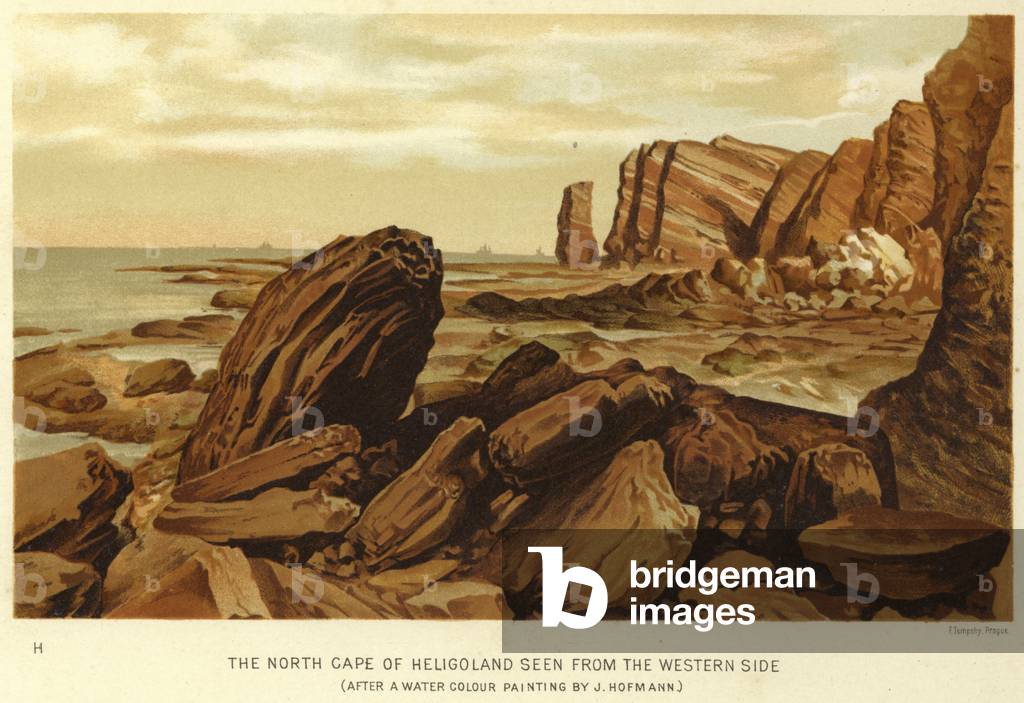 The North Cape of Heligoland seen from the western side (chromolitho)